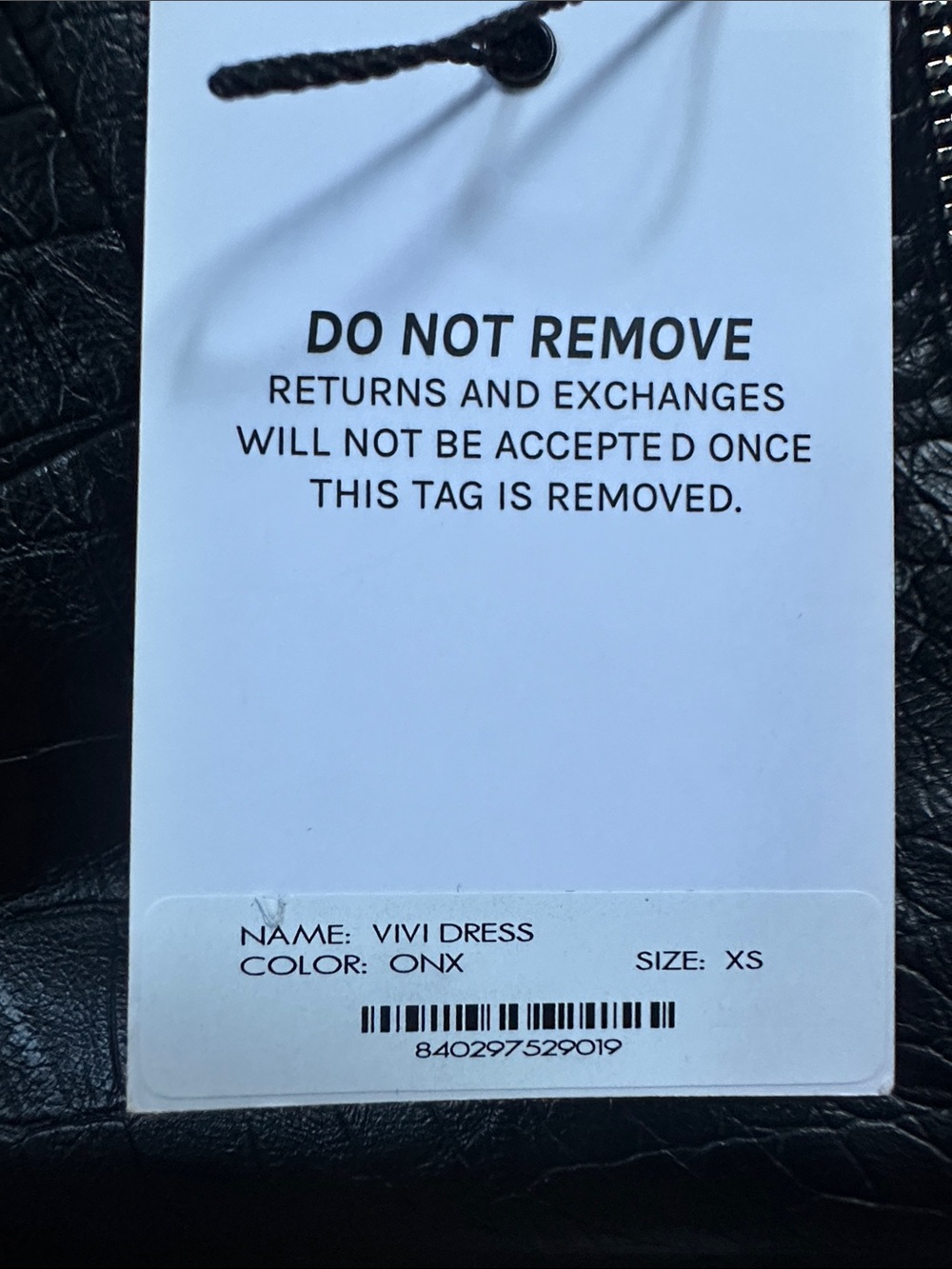 NWT Miaou Black Faux Croc Leather Mini Dress size xs - Picture 5 of 5
